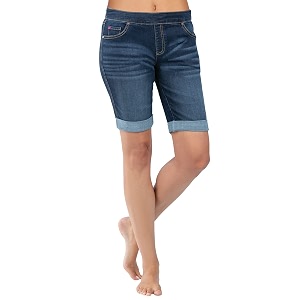PajamaJeans Bermuda Shorts for Women - Denim