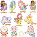 Pajean 10 Pcs Kids Lacing Cards Double Sided Animal Sewing Cards Kits 10 Styles Lacing Toy Crafts for Toddler Ages 6+ Developing Imagination Preschool Learning Activity Supplies(Mermaid Style)
