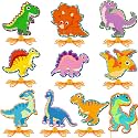 Pajean 10 Pcs Kids Lacing Cards Double Sided Animal Sewing Cards Kits 10 Styles Lacing Toy Crafts for Toddler Ages 6+ Developing Imagination Preschool Learning Activity Supplies(Dinosaur Style)