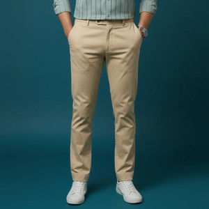 PAKKALOOK Men Regular Fit Beige Khaki Satin