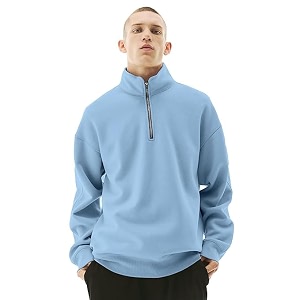 Fleece Half Zip High Neck Loose Fit