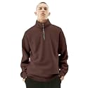 Fleece Half Zip High Neck Loose Fit