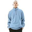 Fleece Half Zip High Neck Loose Fit