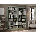 Palace Imports 12-Shelf Bookcase, 100% Solid Brazilian Pine Wood, Sage Finish, 64" Wide, 71.5" Tall, Modular Stackable, Adjustable Shelves