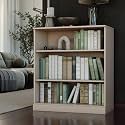 Palace Imports Solid Wood Bookcase - 3 Tier Floor Standing Bookshelf - 36" Short Storage Shelf, 32” Wide - Beige, Display Furniture for Living Space, Renewable 100% Eco-Friendly Wood, Made in Brazil