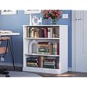 Palace Imports Solid Wood Bookcase - 3-Tier Floor Standing Bookshelf - 36" Short Storage Shelf, 32” Wide - White, Display Furniture for Living Room, Renewable 100% Eco-Friendly Wood, Made in Brazil