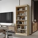Palace Imports Solid Wood Bookcase - Stackable Modular 6-Tier Bookshelf - 71.5" Tall x 32" Wide - Yellow, Open Display Shelf for Living Room, Office, Renewable 100% Eco-Friendly Wood, Made in Brazil