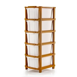 palak 5-xl drawer multipurpose drawer plastic modular chest storage organizer home office parlor school doctors home amp kidsdimension-28cmx35cmx87cm brown hex
