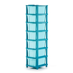 palak drawer multipurpose drawer plastic modular chest storage organizer home office parlor school doctors home amp kids 7xl blue