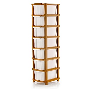 palak plastic drawer organizer self standard rectangular multi purpose modular drawer system large chest of drawer organizer for home officeproduct dimension when assembeled 7 layer 7xl brown