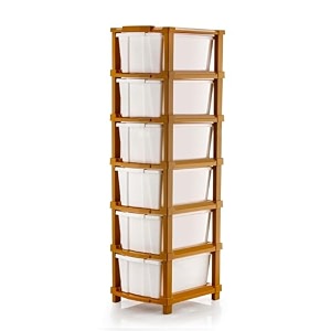 palak plastic drawer organizer self standard rectangular multi purpose modular drawer system large chest of drawer organizer for home officeproduct dimension when assembeled 7 layer 6xl brown