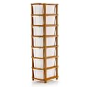 PALAK Plastic Drawer Organizer Self Standard Rectangular Multi Purpose Modular Drawer System Large Chest of Drawer Organizer for Home Office,Product Dimension When assembeled (7 Layer) (7xl, brown)