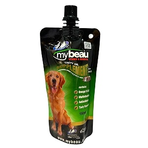 palamountains my beau for dogs  omega 3 amp 6 essential vitamins  enhances skin coat immunity digestion amp reduces fur balls  high absorption amp palatable formula 150 grams
