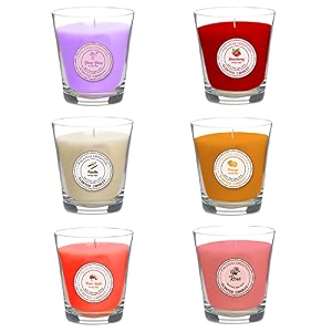scented candles for home set of 6 candles for bedroom fragrance candle aroma candles ylang ylang english vanilla enticing rose tangy orange passionate strawberrywax