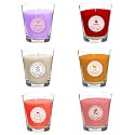 Scented Candles for Home, Set of 6, Candles for Bedroom, Fragrance Candle, Aroma Candles (Ylang Ylang, English Vanilla, Enticing Rose, Tangy Orange, Passionate Strawberry),Wax
