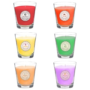 glass scented wax candles for home set of 6 scented candles for bedroom alcohol free fragrance candle aroma therapy candles
