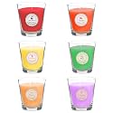 Glass Scented Wax Candles for Home, Set Of 6, Scented Candles for Bedroom, Alcohol Free Fragrance Candle, Aroma Therapy Candles
