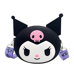 palay kuromi mini purse for girls kawaii small bag for girls silicone girl purse mini bag cartoon cute bags for girl kids daily casual earphone coin purse keys pouch fashion sling bag for kid