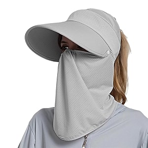 palay sun hat for women with detachable face coverwide brim hats for women uv sun protectionbreathable outdoor summer visor cap bike fishing cycling
