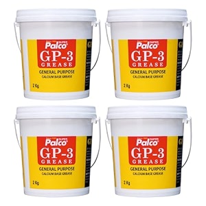 palco gp-3 grease 2kg pack of 4 general multipurpose water resistant amp chassis bearing calcium base grease for car machinery industrial agricultural bike chain lube nlgi-3 long lasting lubricant