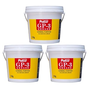 palco gp-3 grease 3kg pack of 3 general multipurpose water resistant amp chassis bearing calcium base grease for car machinery industrial agricultural bike chain lube nlgi-3 long lasting lubricant