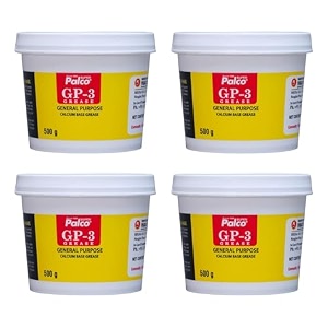 palco gp-3 grease 500g pack of 4 general multipurpose water resistant amp chassis bearing calcium base grease for car machinery industrial agricultural bike chain lube nlgi-3 long lasting lubricant
