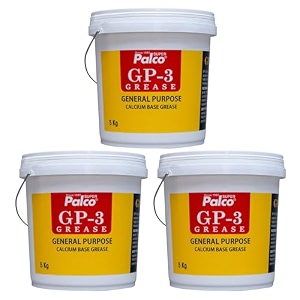 palco gp-3 grease 5kg pack of 3 general multipurpose water resistant amp chassis bearing calcium base grease for car machinery industrial agricultural bike chain lube nlgi-3 long lasting lubricant
