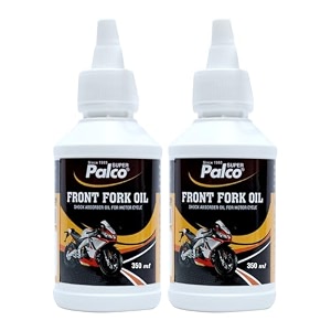 palco pal front fork oil  suspension fork fluid  shock absorber oil for comfortable ride  superior damping performance long-lasting with smooth suspension performance 350 ml pack of 2