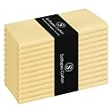 Pale Yellow Cloth Dinner Napkins 12 Pack, 17x17 Inches, 100% Cotton, Decorative Washable Cloth Napkin Set, Soft Premium Table Linen for Dining, Spring Buffet Parties, Easter Brunch