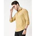 Pale Yellow Printed Royal Oxford Shirt