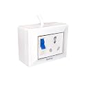 Palfrey Extension Board - Single 16A Socket With Safety Shutter&16A Mcb Switch|16A 3 Pin Plug With Indicator|2.5 Sqmm 3 Core Cable|White Color|2 Meter (3000W - 2.5Mm Cable,2 Meter),250Volts