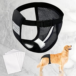 pally pets39 products female dog breathable reusable female dogs diapers with 6 absorbption cotton pad comfort reusable doggy diapers for female dog extra large recommended waist - 15734 to 22834