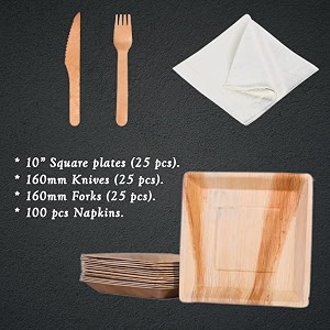 palm leaf dinnerware set