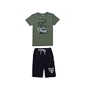 PALM TREE Boys Green Printed Knits Elasticated