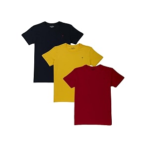 PALM TREE Boys Multi Solid Cotton T-Shirt
