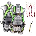 Palmer Safety Fall Protection Safety Harness Hammerhead Series Safety Kit I Premium Harness + Lanyard + D-Ring Extender Kit