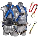 Palmer Safety Fall Protection Safety Harness Hammerhead Series Safety Kit I Premium Harness + Lanyard + D-Ring Extender Kit