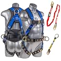 Palmer Safety Fall Protection Safety Harness Hammerhead Series Safety Kit I Premium Harness + Lanyard + D-Ring Extender Kit