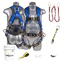 Palmer Safety Fall Protection Safety Harness Hammerhead Series Safety Kit I Premium Harness + Lanyard + D-Ring Extender Kit