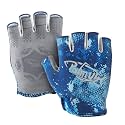Palmyth Stubby UV Fishing Gloves Sun Protection Fingerless Glove Men Women UPF 50+ SPF for Kayaking, Paddling, Canoeing, Rowing, Driving