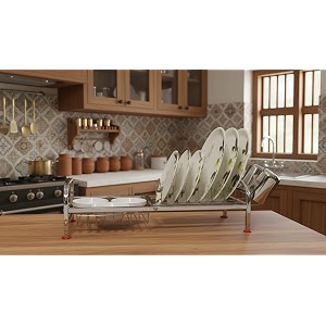 palomino kitchen rack wall mount kitchen dish rack plate cutlery standkitchen utensils rackmodern storage rack- 6x21 inch