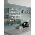 Palomino Wall Mount 6 Shelf Kitchen Dish Rack | Stainless Steel Utensil Stand with Plate & Cutlery Holder (36 X 30 Inches) | Kitchen Shelves Organizer | Hanging