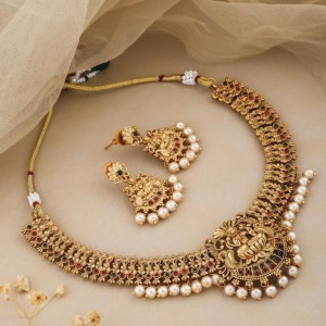 pamadhya copper gold-plated multicolor jewel set pack of 1