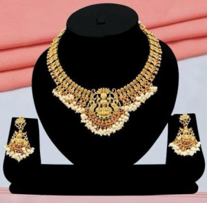 pamadhya copper gold-plated multicolor jewel set pack of 1