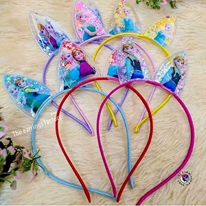 unicorn hair band 2 pcs for girls kidscute stylish glitter transparent princess doll clips