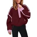 Panadila Womens Half Zip Fleece Pullover Sherpa Jacket