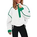 Panadila Womens Half Zip Fleece Pullover Sherpa Jacket