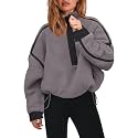 Panadila Womens Half Zip Fleece Pullover Sherpa Jacket
