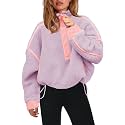 Panadila Womens Half Zip Fleece Pullover Sherpa Jacket