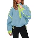 Panadila Womens Half Zip Fleece Pullover Sherpa Jacket